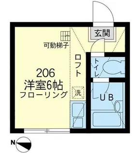 ユナイト本牧ベルティーナ【2階】の間取り