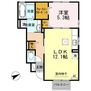 アリエッタ秋根【1階】の間取り
