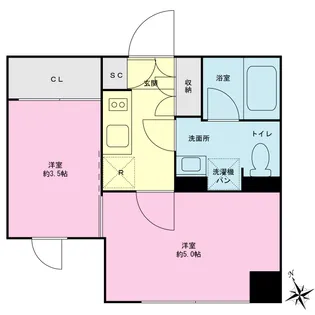 プライムネクサス品川鮫洲【1階】の間取り