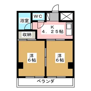 会津コーポ【2階】の間取り