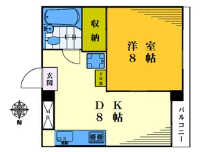 ハピネス豊倉【2階】の間取り