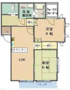 シャルム栗原A棟【1階】の間取り