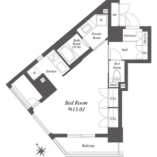 レジデンシャル目黒【3階】の間取り
