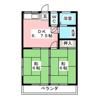 大森ハイツ【2階】の間取り