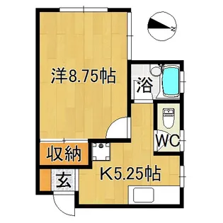 ヴェルデ弘前【1階】の間取り