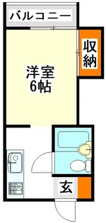 コーポラスなり【2階】の間取り