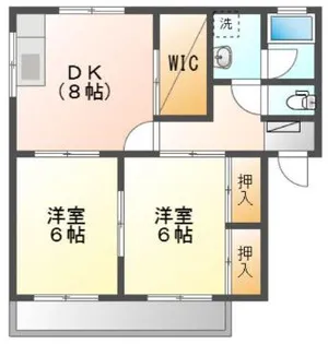 2DKの間取り画像