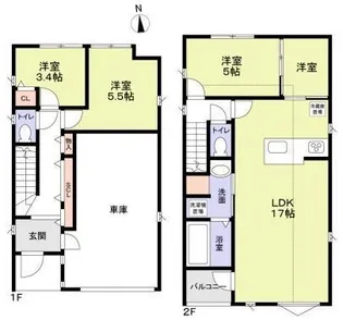大阪府門真市小路町【一戸建】の間取り