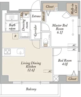 ポルトエスポワール中野島【5階】の間取り
