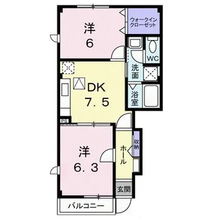 香川県高松市牟礼町牟礼【アパート】の間取り