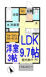 ウル・シャンティD【1階】の間取り