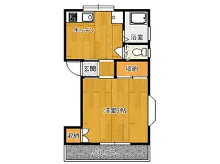 MMKコーポA【2階】の間取り