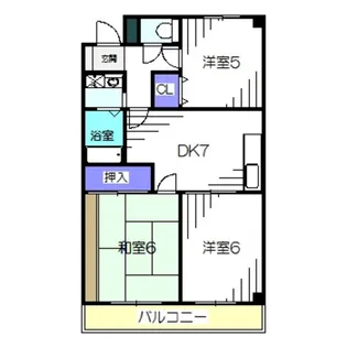 ブルーム北花田【1階】の間取り