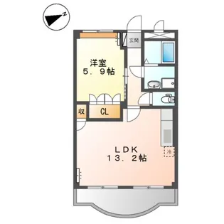 広島県福山市駅家町大字近田【アパート】の間取り