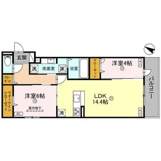 大阪府堺市東区大美野【アパート】の間取り