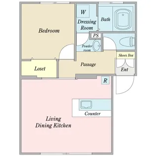 国分町ヴィラKY【2階】の間取り