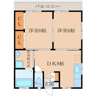 パームガーデン D棟【2階】の間取り
