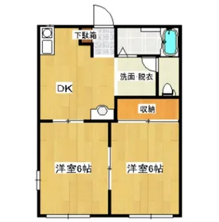 メゾンオレンジB【2階】の間取り