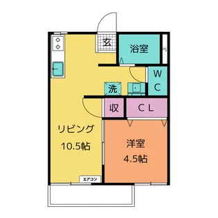 サニーヒル竜美ヶ丘【1階】の間取り