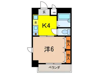 ストゥ-ディオKS【5階】の間取り