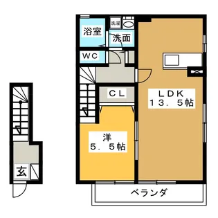 エステート和合 C棟【2階】の間取り