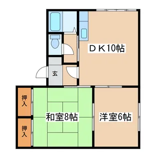 ハイツ共栄II【2階】の間取り