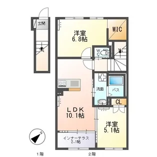 ラヴェルナ【2階】の間取り
