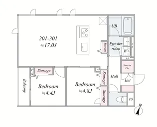 セントリヴィエ【3階】の間取り