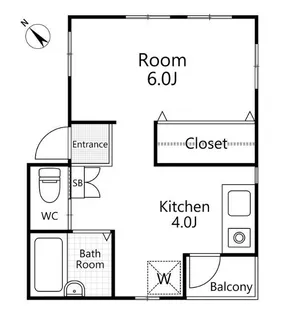 カネコハイツII【2階】の間取り