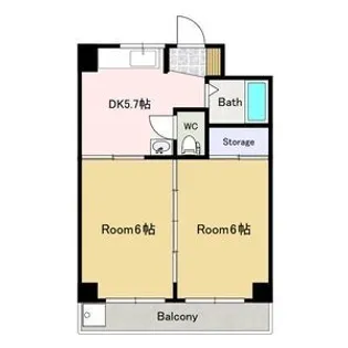 寿ハイツ3号棟【4階】の間取り