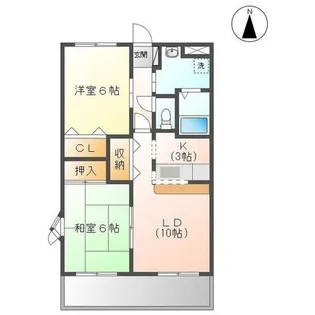 愛知県尾張旭市新居町上の田【アパート】の間取り