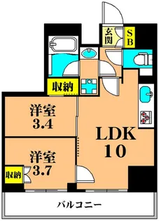 東京都品川区西大井2【マンション】の間取り