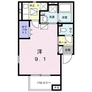 ハイム夢みの【1階】の間取り