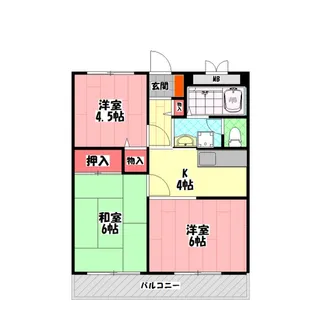 第2メゾン扇【2階】の間取り