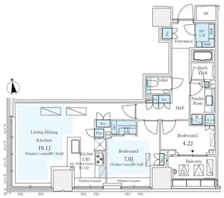 パークコート ザ・三番町ハウス【3階】の間取り