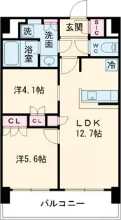 2LDKの間取り画像