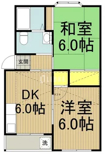 ハイツ花梨【2階】の間取り
