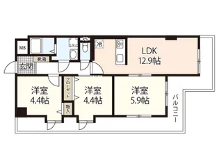 横村ビル【3階】の間取り