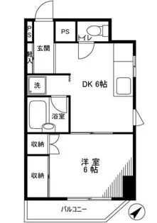 アーバン・ハウス大坪【2階】の間取り