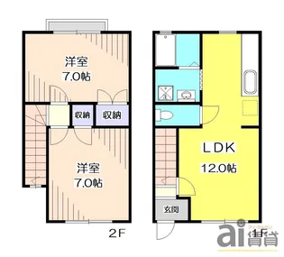 東京都東村山市諏訪町1【アパート】の間取り