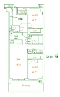 グランパレス茅ヶ崎東海岸【1階】の間取り