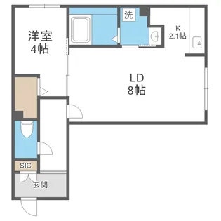 LA Conforto厚別【4階】の間取り