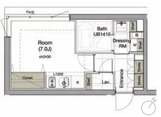 Coeur blanc高輪【5階】の間取り