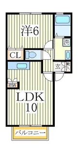 グリーンヒルズD【1階】の間取り
