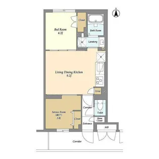 東京都中野区南台5【マンション】の間取り