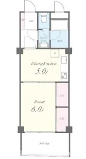 東京都中野区東中野4【マンション】の間取り