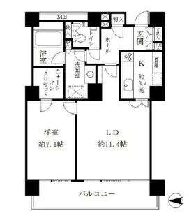 リバーポイントタワー【13階】の間取り