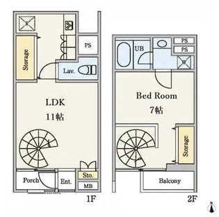 東京都新宿区須賀町【マンション】の間取り