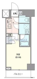クレヴィスタ横浜関内II【6階】の間取り