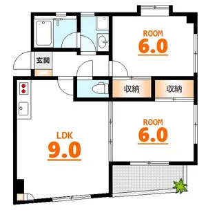 広島県広島市中区舟入川口町【マンション】の間取り